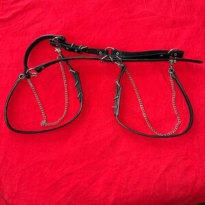Alternative Goth Waist Belt Harness With Chains